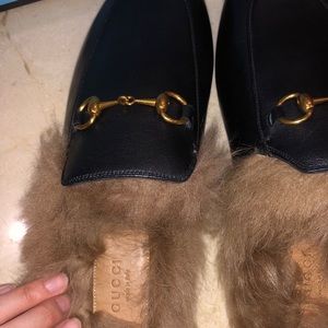 Gucci mules princetown fur